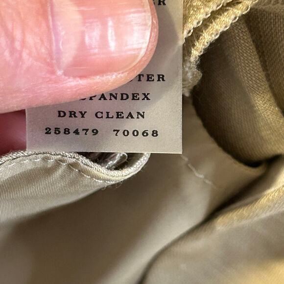 Ann Taylor NWT beige signature fit linen blend wide leg cuffed pants size 14 - Picture 5 of 9